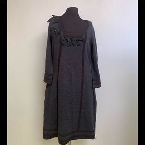 Jones New York Dark Gray Sweater Dress